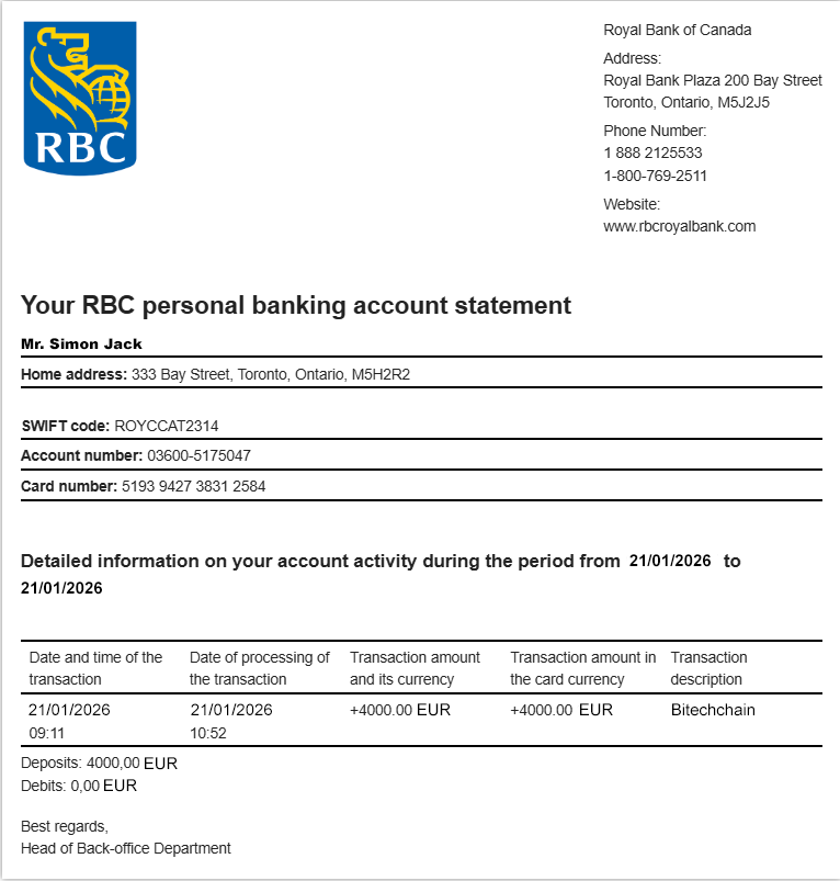 Final balance and withdrawal screenshot on Day 7